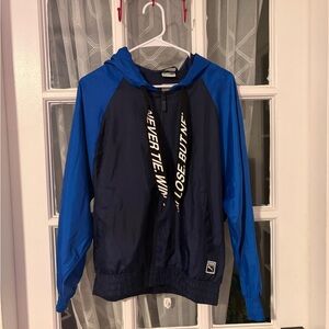 PUMA men or women  Blue/Navy Windbreaker Hoodie Jacket